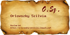 Orlovszky Szilvia névjegykártya